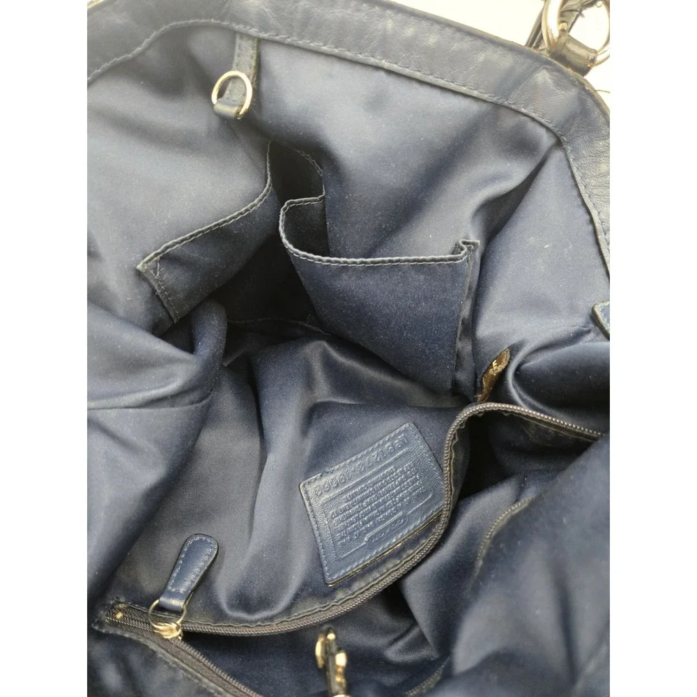 Coach B1273-19569 Navy Blue Audrey Andie Cinched Shoulder Bag